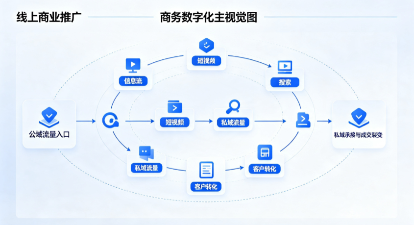 集宁市线上商业推广怎么做？全域流量闭环搭建与低成本转化实战指南